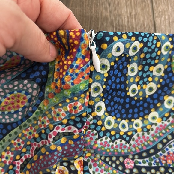 NWT - ART MOSAIC FASHION by JANE VALLEJO Mini Skirt with Flounce Hemline - Picture 6 of 10